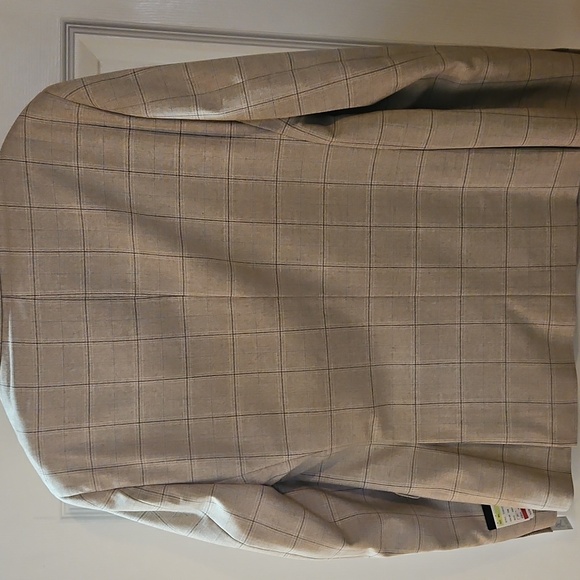 Bar III Light Tan Plaid Blazer  Size 38S - New W/ Tags - Picture 5 of 7